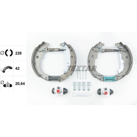 TEXTAR 84067201 Jeu de mâchoires de frein arrière pour C3 208 DS3 207 DS Berlingo C-Elysee