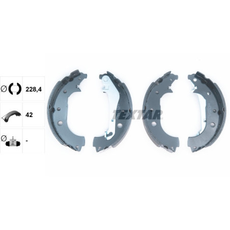 TEXTAR 91081600 Brake Shoe Set for