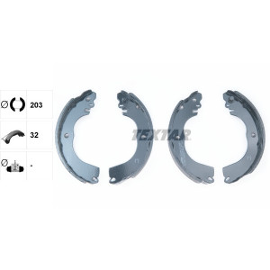 TEXTAR 91081900 Bremsbackensatz Hinten für Mitsubishi i