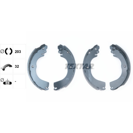 TEXTAR 91081900 Brake Shoe Set Rear for