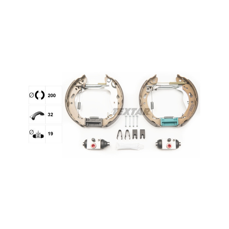 TEXTAR 84069200 Sada brzdových čelistí zadní pro Ford Fiesta