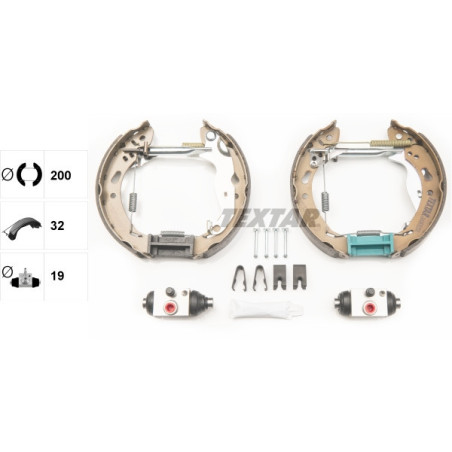 TEXTAR 84069200 Kit ganasce freno posteriore per Ford Fiesta
