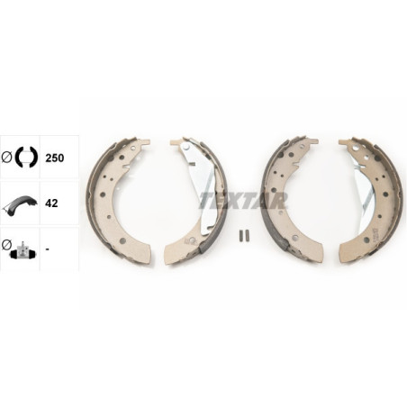 TEXTAR 91033500 Brake Shoe Set Rear for BMW 5