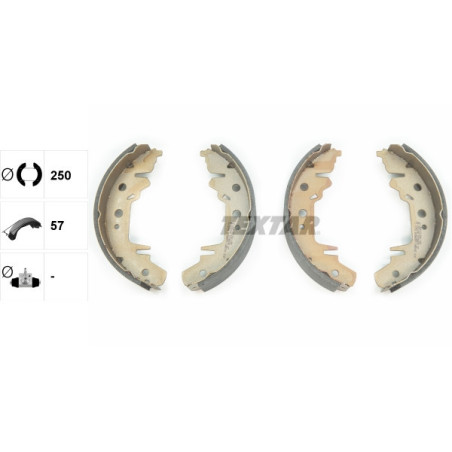 TEXTAR 91056000 Brake Shoe Set Rear for