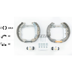 TEXTAR 84069300 Juego de zapatas de frenos trasero para Clio Logan Kangoo Citan Largus
