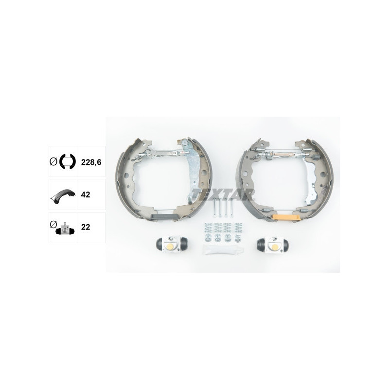 TEXTAR 84069300 Kit ganasce freno posteriore per Clio Logan Kangoo Citan Largus Oroch
