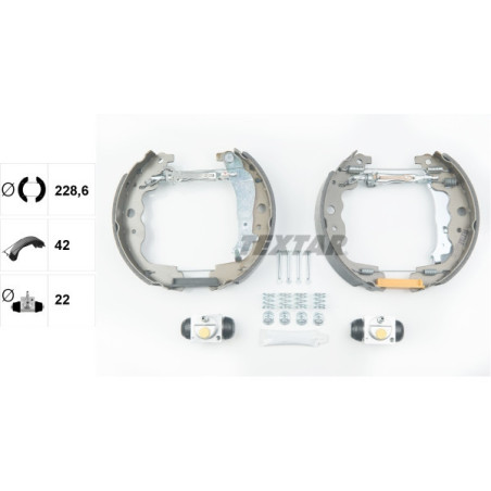 TEXTAR 84069300 Juego de zapatas de frenos trasero para Clio Logan Kangoo Citan Largus