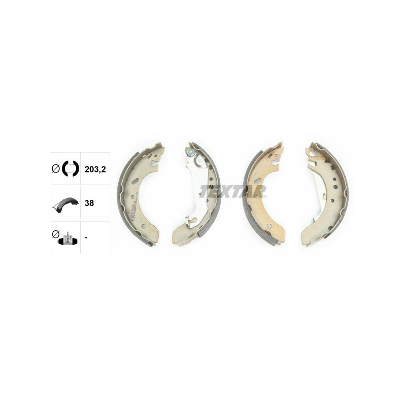 TEXTAR 91051500 Brake Shoe Set Rear for Ford Escort Fiesta