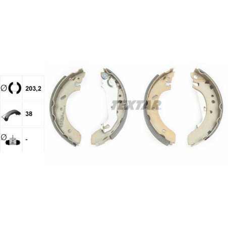 TEXTAR 91051500 Brake Shoe Set Rear for Ford Escort Fiesta