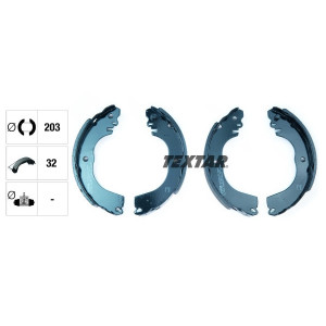 TEXTAR 91082000 Jeu de mâchoires de frein arrière pour Mitsubishi Mirage / Space Star