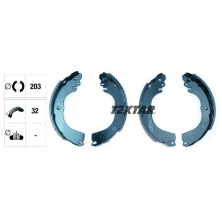 TEXTAR 91082000 Brake Shoe Set Rear for Mitsubishi Mirage / Space Star