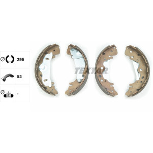 TEXTAR 91065800 Brake Shoe Set Rear for Kia Carnival