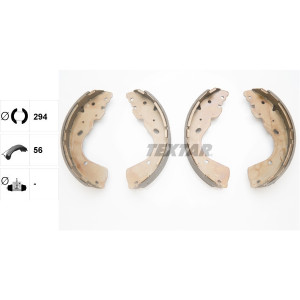 TEXTAR 91081800 Kit ganasce freno posteriore per NP300 Ranger Navara Terra Alaskan Xterra