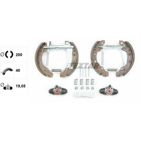 TEXTAR 84044705 Bremsbackensatz Hinten für Felicia Arosa Lupo Golf Caddy