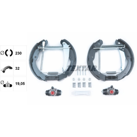 TEXTAR 84052400 Bremsbackensatz Hinten für Octavia Work Polo