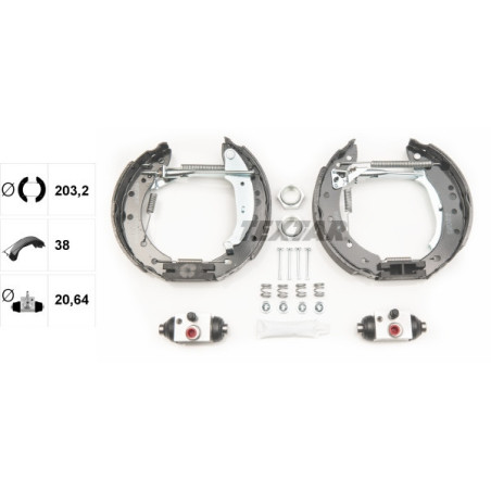 TEXTAR 84061801 Bremsbackensatz Hinten für Peugeot 206 206+