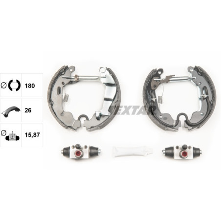 TEXTAR 84058000 Brake Shoe Set Rear for Agila