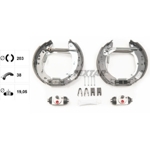 TEXTAR 84068800 Zestaw szczęk hamulcowych tył dla Colt Forfour
