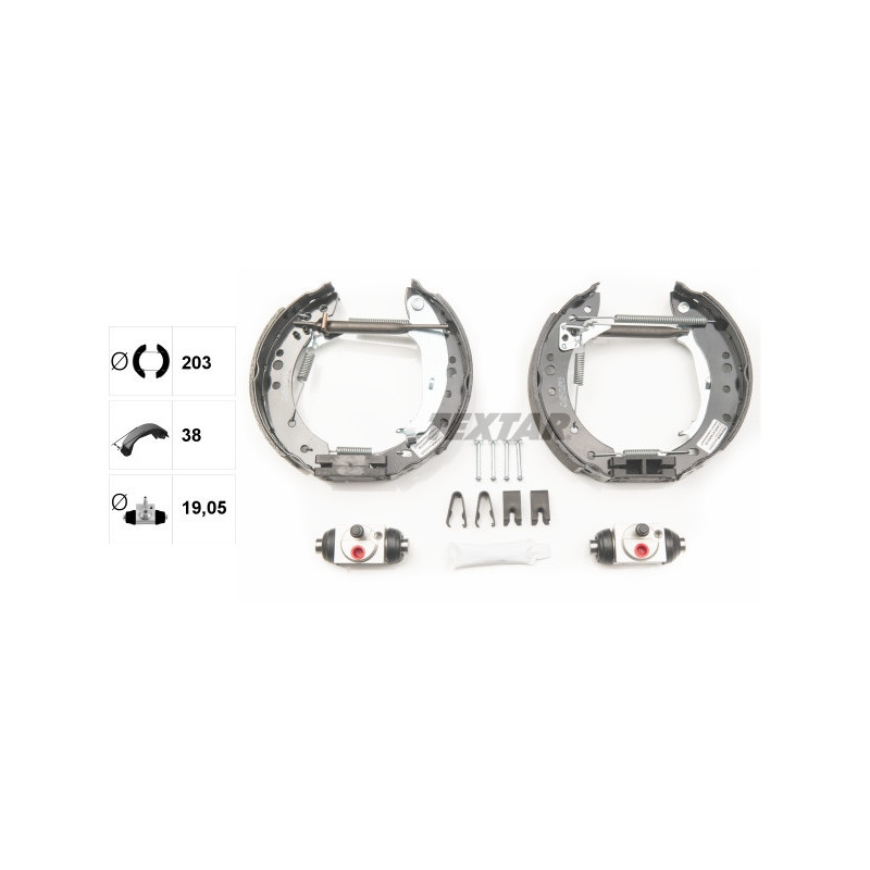 TEXTAR 84068800 Zestaw szczęk hamulcowych tył dla Colt Forfour