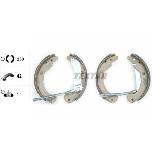 TEXTAR 91077500 Brake Shoe Set Rear for