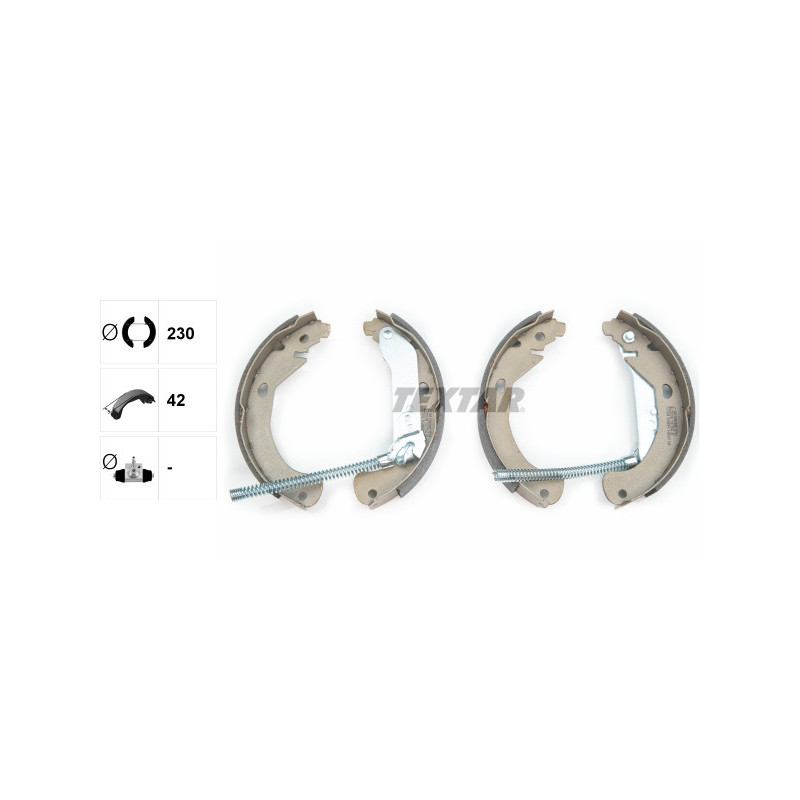 TEXTAR 91077500 Brake Shoe Set Rear for HHR Cobalt iOn