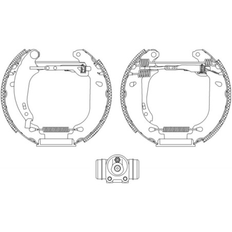 TEXTAR 84053800 Brake Shoe Set Rear for Peugeot 206 206+