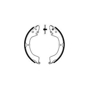 TEXTAR 91050600 Brake Shoe Set Rear for Mitsubishi L 200 400 Delica / Space Gear