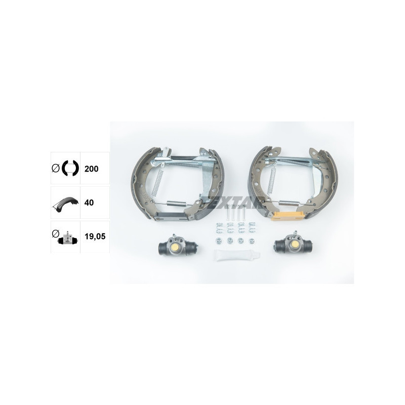 TEXTAR 84018301 Zestaw szczęk hamulcowych tył dla Audi 80 90