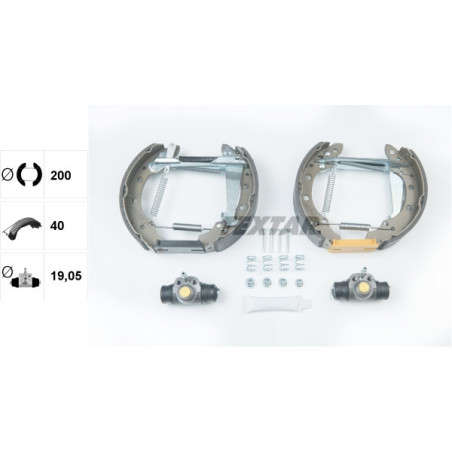 TEXTAR 84018301 Bremsbackensatz Hinten für Audi 80 90