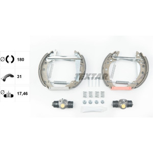 TEXTAR 84018200 Kit ganasce freno posteriore per Golf Jetta Scirocco 80