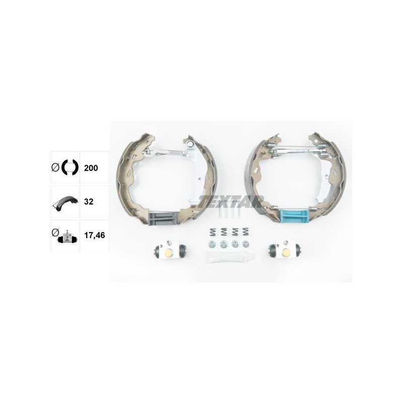 TEXTAR 84064501 Kit ganasce freno posteriore per Aygo 107 C1