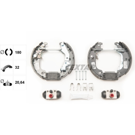 TEXTAR 84054300 Jeu de mâchoires de frein arrière pour Fiat Punto