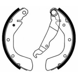 ABE C00005ABE Jeu de mâchoires de frein pour