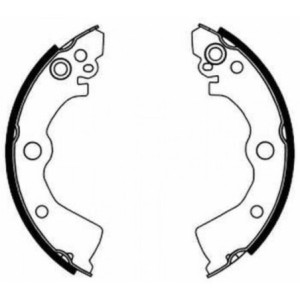 ABE C01042ABE Brake Shoe Set for