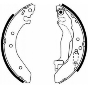 ABE C04015ABE Sada brzdových čeľustí pre