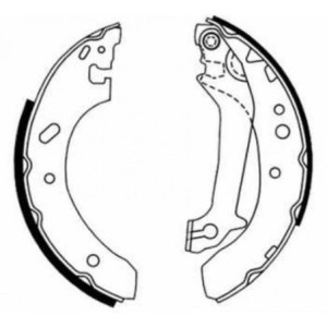 ABE C0G026ABE Sada brzdových čeľustí pre