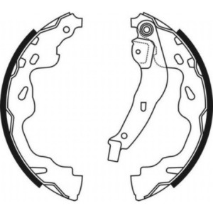 ABE C02074ABE Brake Shoe Set for