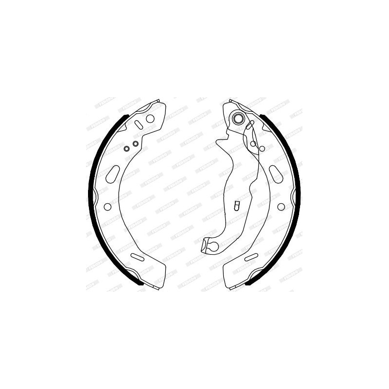 FERODO FSB4080 Sada brzdových čeľustí pre