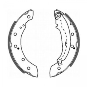 ABE C0P014ABE Brake Shoe Set for