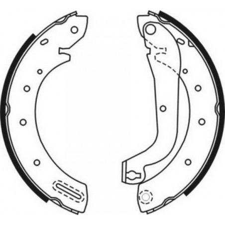 ABE C01046ABE Brake Shoe Set for