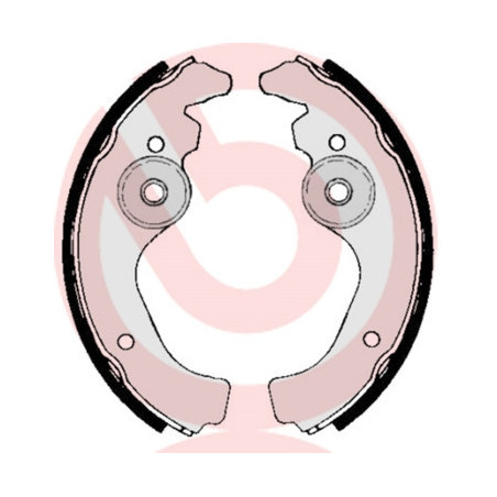 BREMBO S 23 502 Zestaw szczęk hamulcowych tył dla Fiat 500