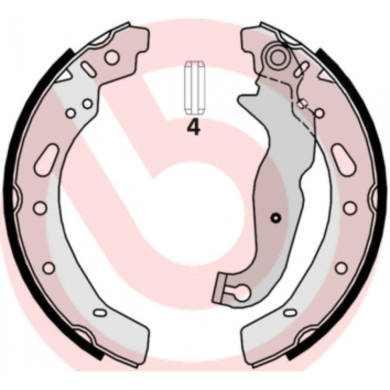 BREMBO S 24 540 Brake Shoe Set Rear for Fiesta 2