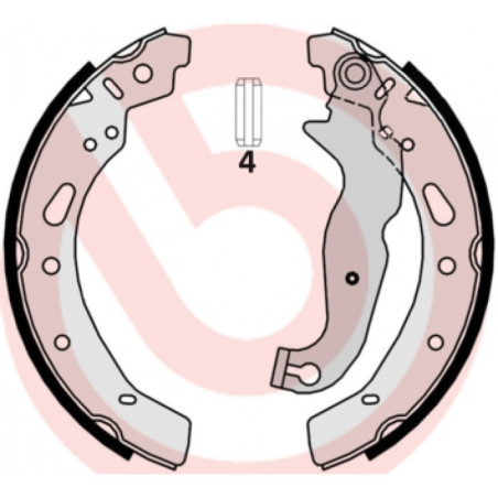 BREMBO S 24 540 Sada brzdových čeľustí zadné pre Fiesta 2