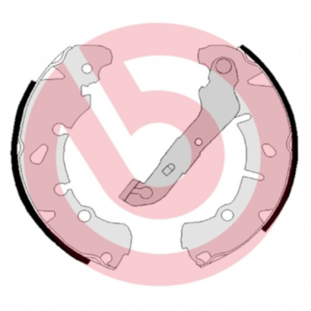 BREMBO S 24 533 Jeu de mâchoires de frein arrière pour Fiesta Fusion 2 121