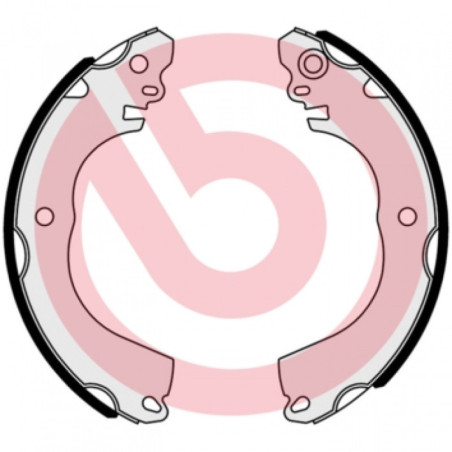 BREMBO S 61 543 Sada brzdových čeľustí zadné pre Tiida Mirage / Space Star C-Zero i iOn