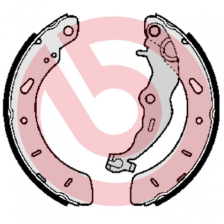 BREMBO S 24 551 Sada brzdových čeľustí zadné pre Focus B-Max Transit Puma Fiesta