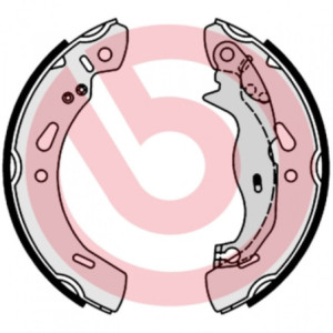 BREMBO S 24 548 Juego de zapatas de frenos trasero para Ford Fiesta Ka+