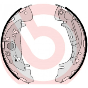 BREMBO S 11 504 Juego de zapatas de frenos trasero para Hyundai Santa Fe Trajet
