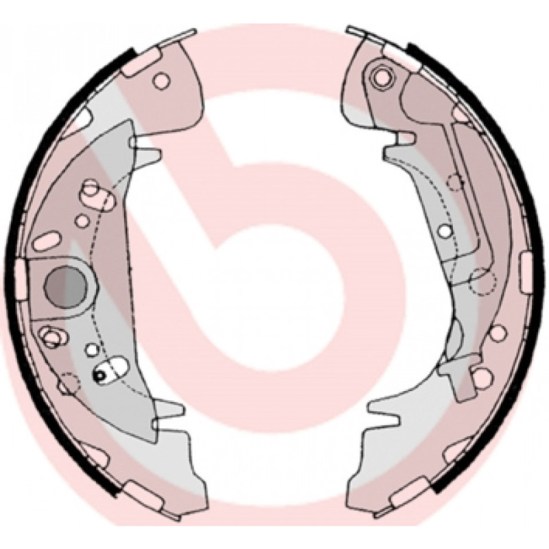 BREMBO S 11 504 Jeu de mâchoires de frein arrière pour Hyundai Santa Fe Trajet