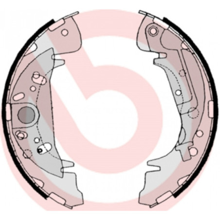 BREMBO S 11 504 Jeu de mâchoires de frein arrière pour Hyundai Santa Fe Trajet